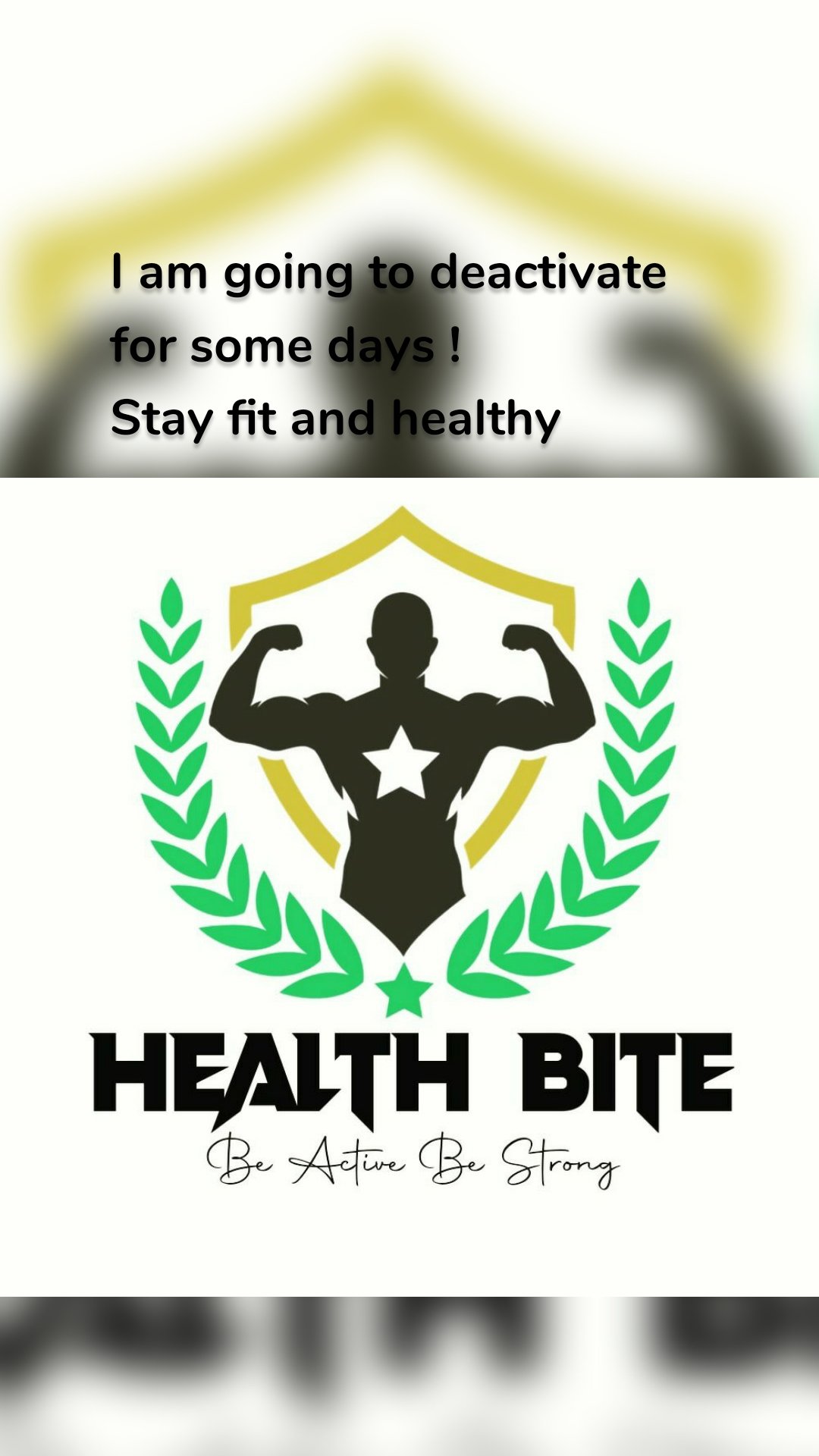 I am going to deactivate for some days !
Stay fit and healthy